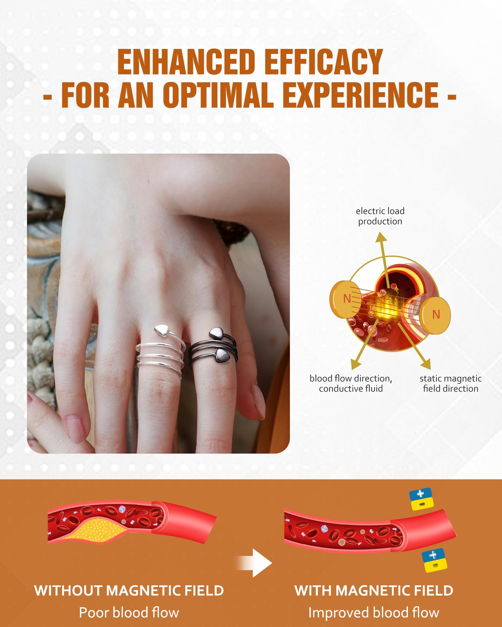 Jecanori black top view shows open adjustable design for easy at-home sizing