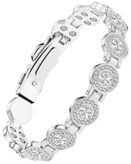 Jecanori magnetic copper bracelet close-up, stylish daily wear for balance