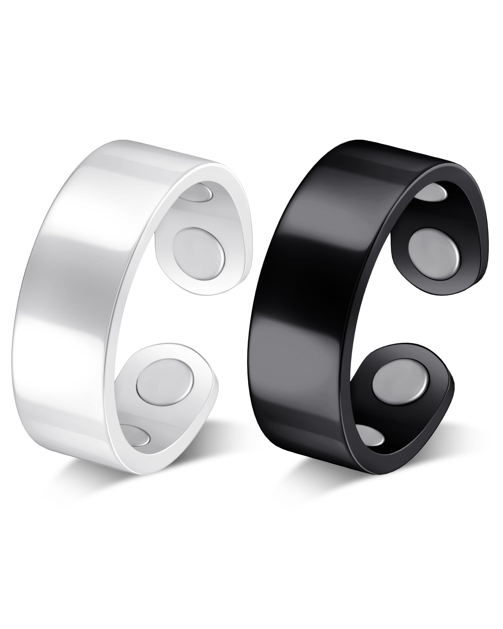 Jecanori magnetic ring for women front view adjustable for everyday comfort.