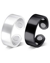 Jecanori magnetic ring for women front view adjustable for everyday comfort.