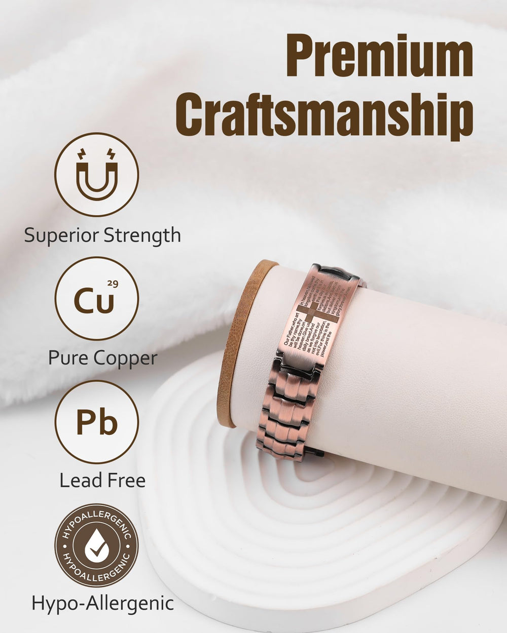 Jecanori polished copper surface shows smooth skin feel and lasting shine.
