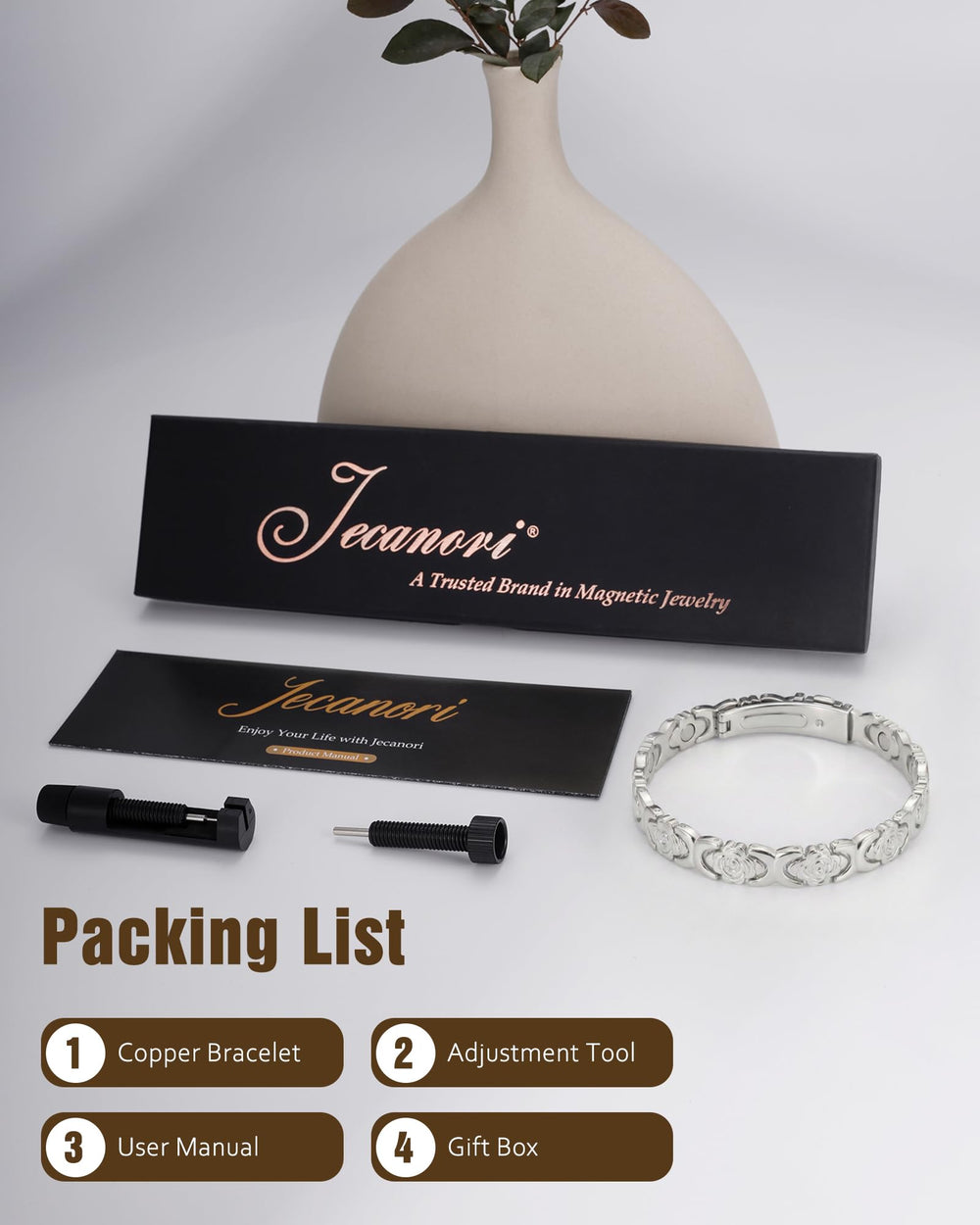 Silver finish pairs with a variety of outfits for versatile styling.