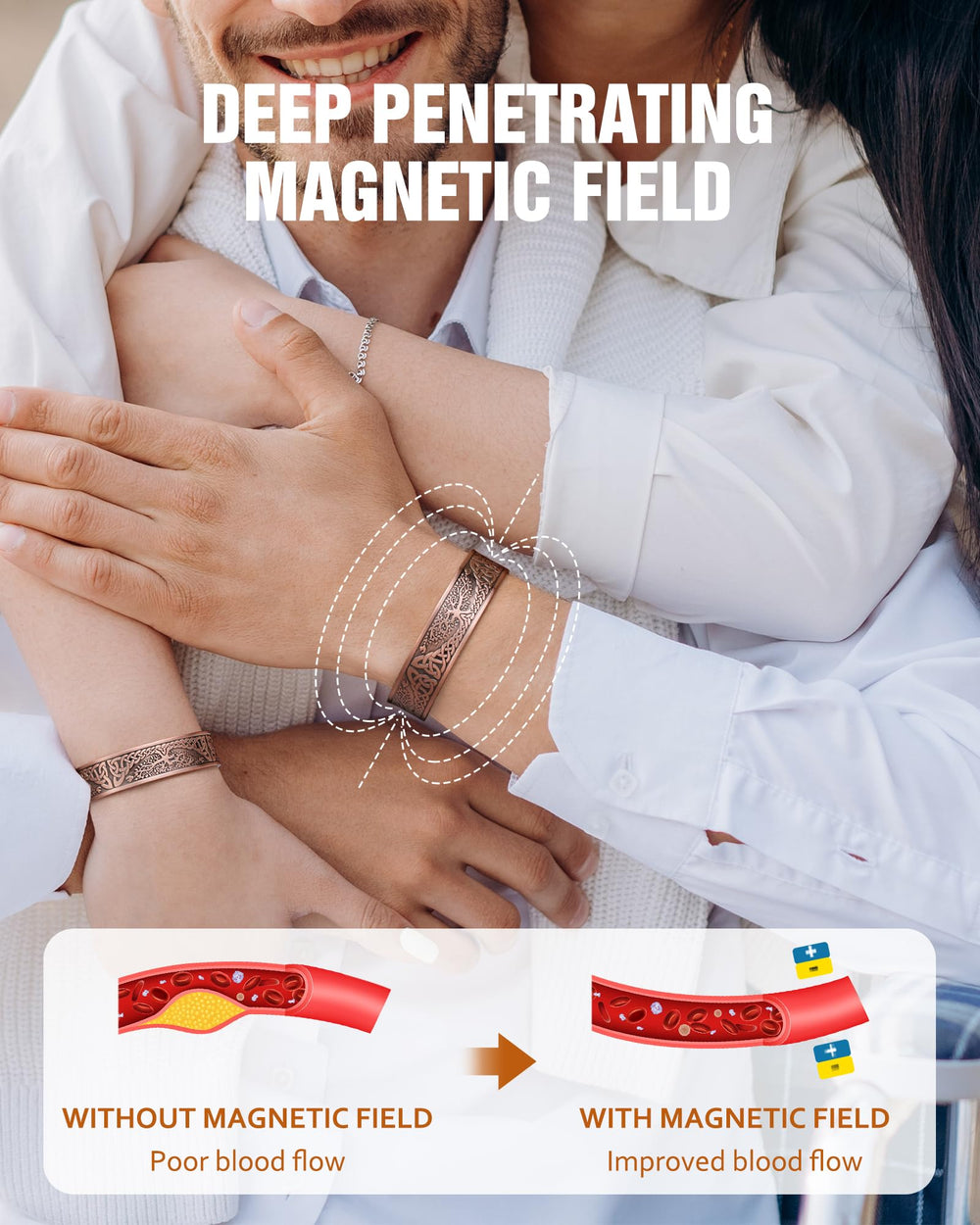 Jecanori solid copper bracelet crafted from high-quality materials