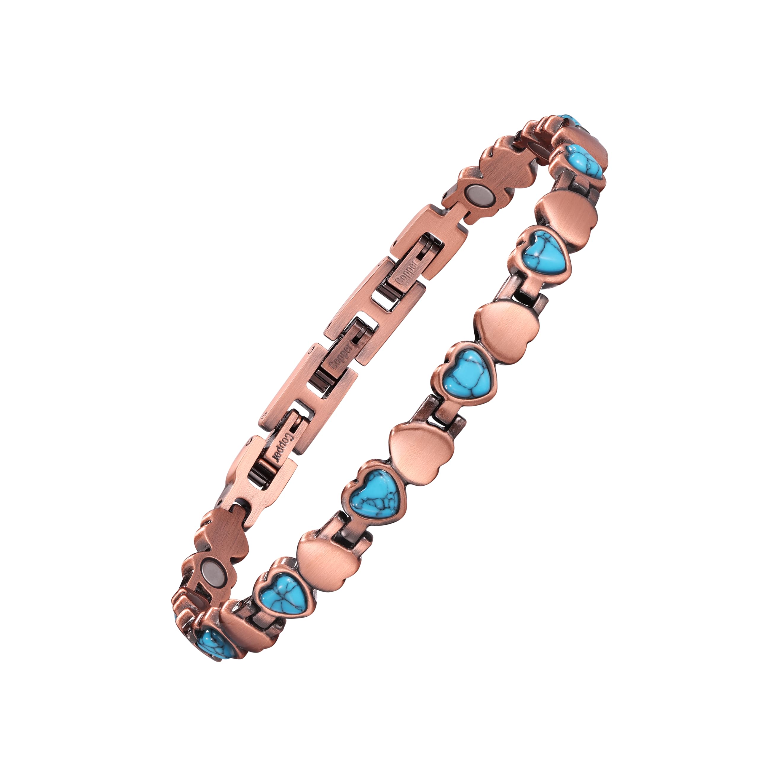 Jecanori Ultra-Strength Copper Magnetic Bracelet for Women with 3800 Gauss magnets for daily wear.
