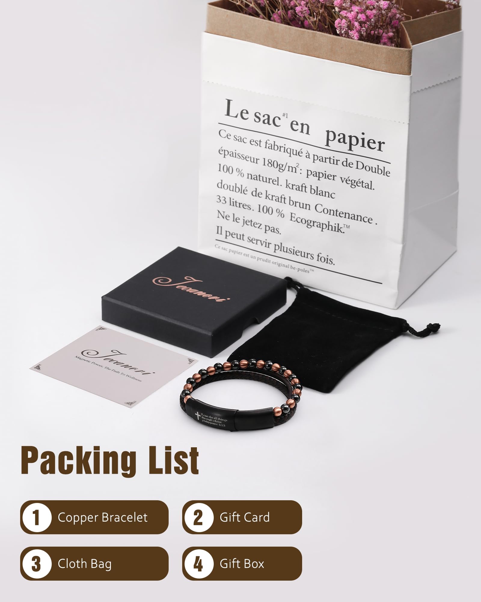 Jecanori waterproof and durable bracelet suitable for daily use.