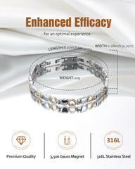Jecanori women's magnetic bracelet with titanium steel finish for durable daily wear