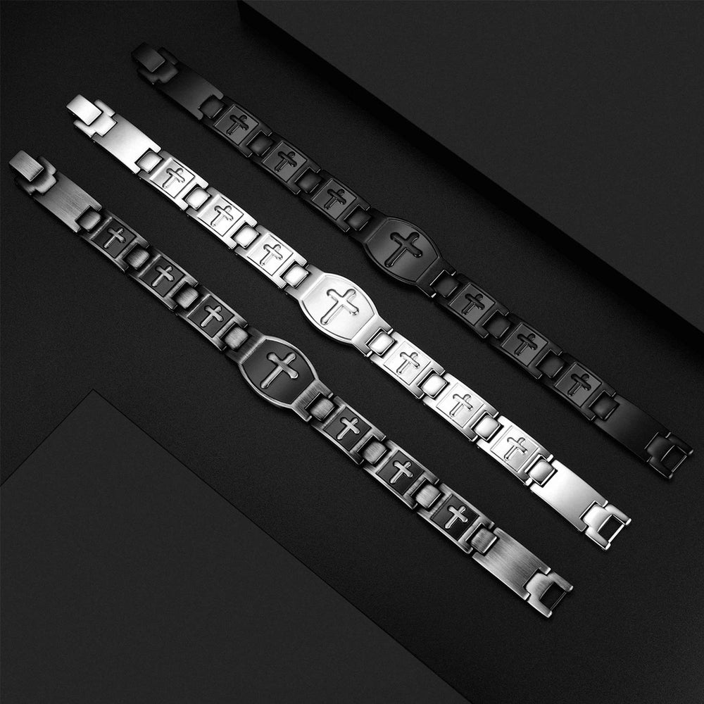 316L titanium steel Jecanori bracelet hypoallergenic and nickel-free.