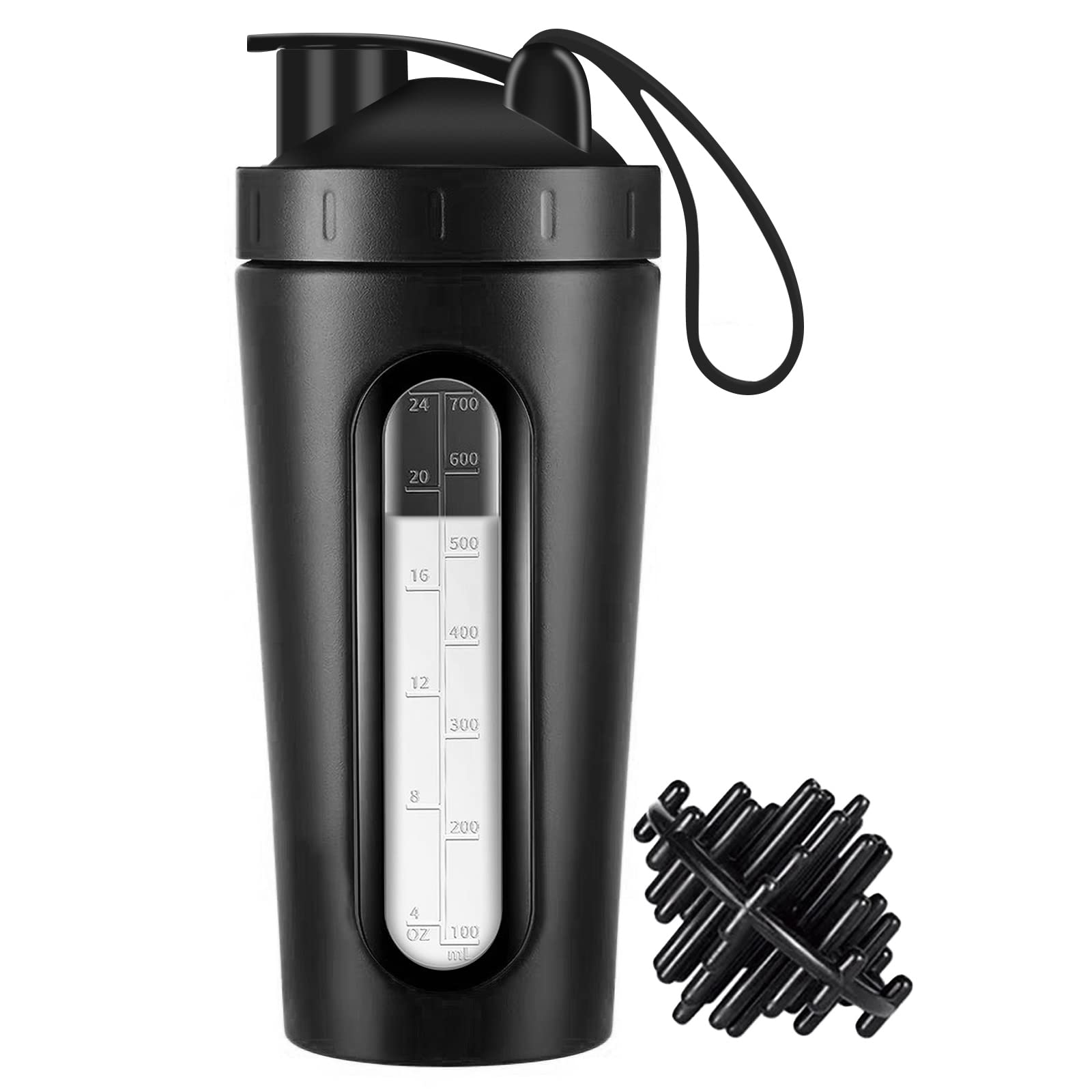 Jeedoo 28oz shaker with visible window for easy volume monitoring.
