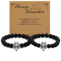 Jendfert Obsidian Energy Bracelet with dragon detail on black beads for stylish protection and daily momentum
