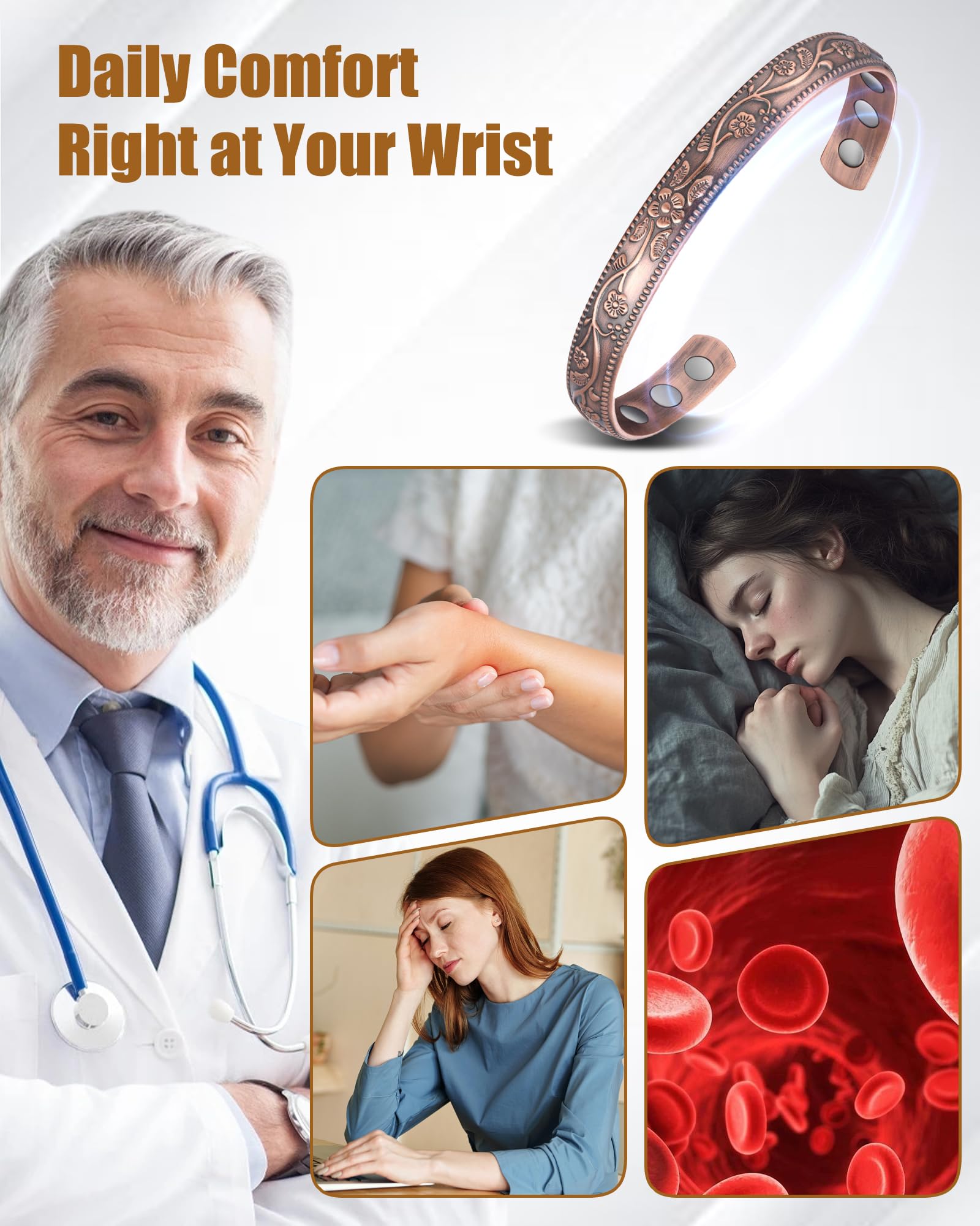Jeracol adjustable open-end cuff demonstrates easy fit for most wrists
