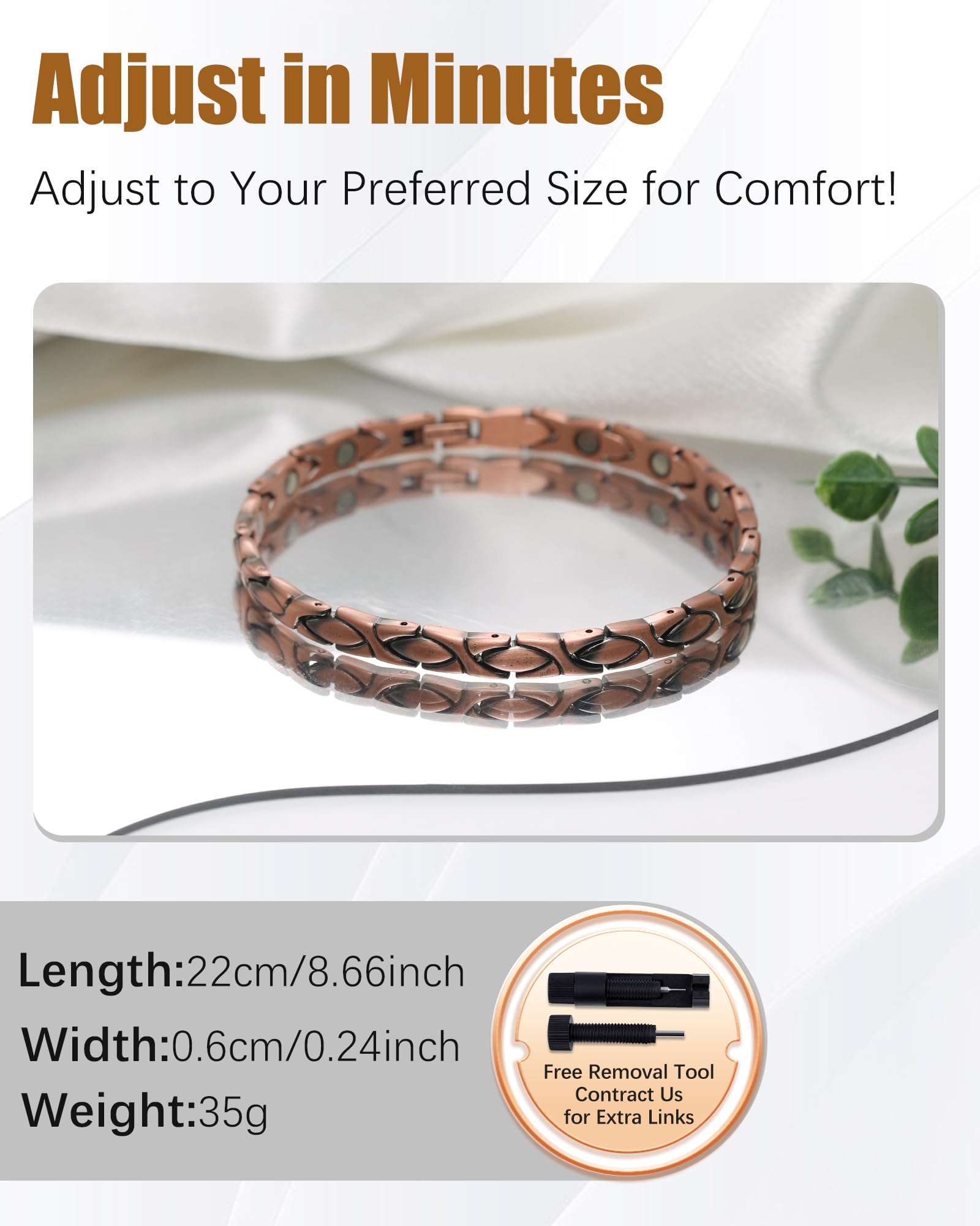 Wear Jeracol copper bracelet during day-to-day activities