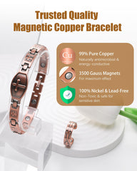 Close-up of Jeracol bracelet magnets showing 3500 Gauss strength for daily support