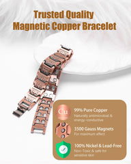 Jeracol Copper Cross Bracelet adjustable length for comfortable, personalized fit