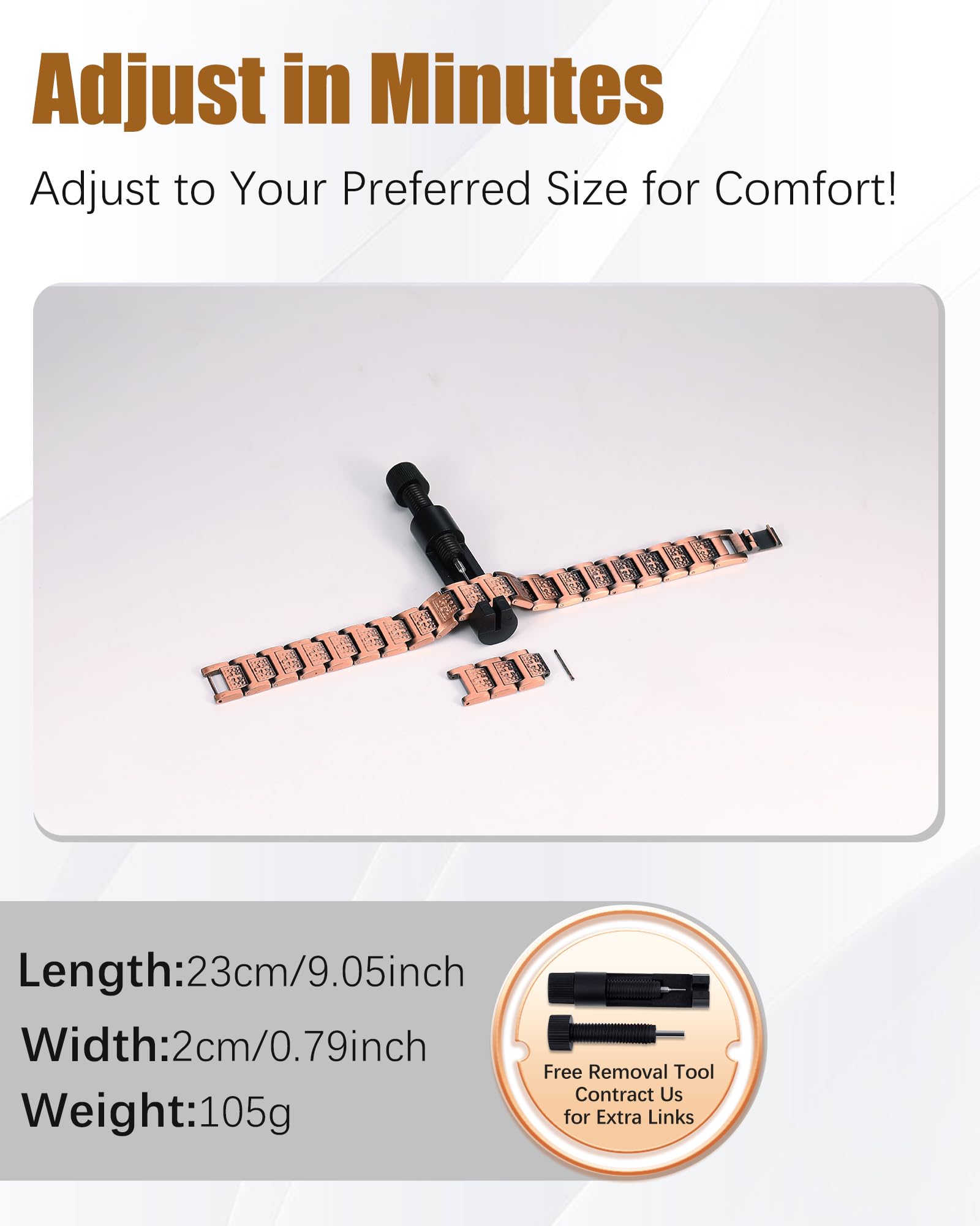 Jeracol Copper Cross Bracelet worn on wrist shows versatile style