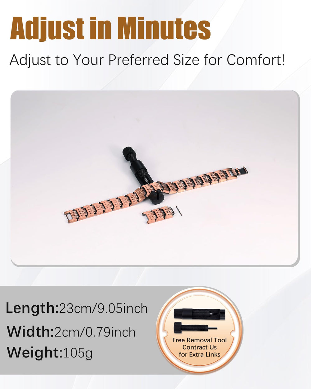 Jeracol Copper Cross Bracelet worn on wrist shows versatile style