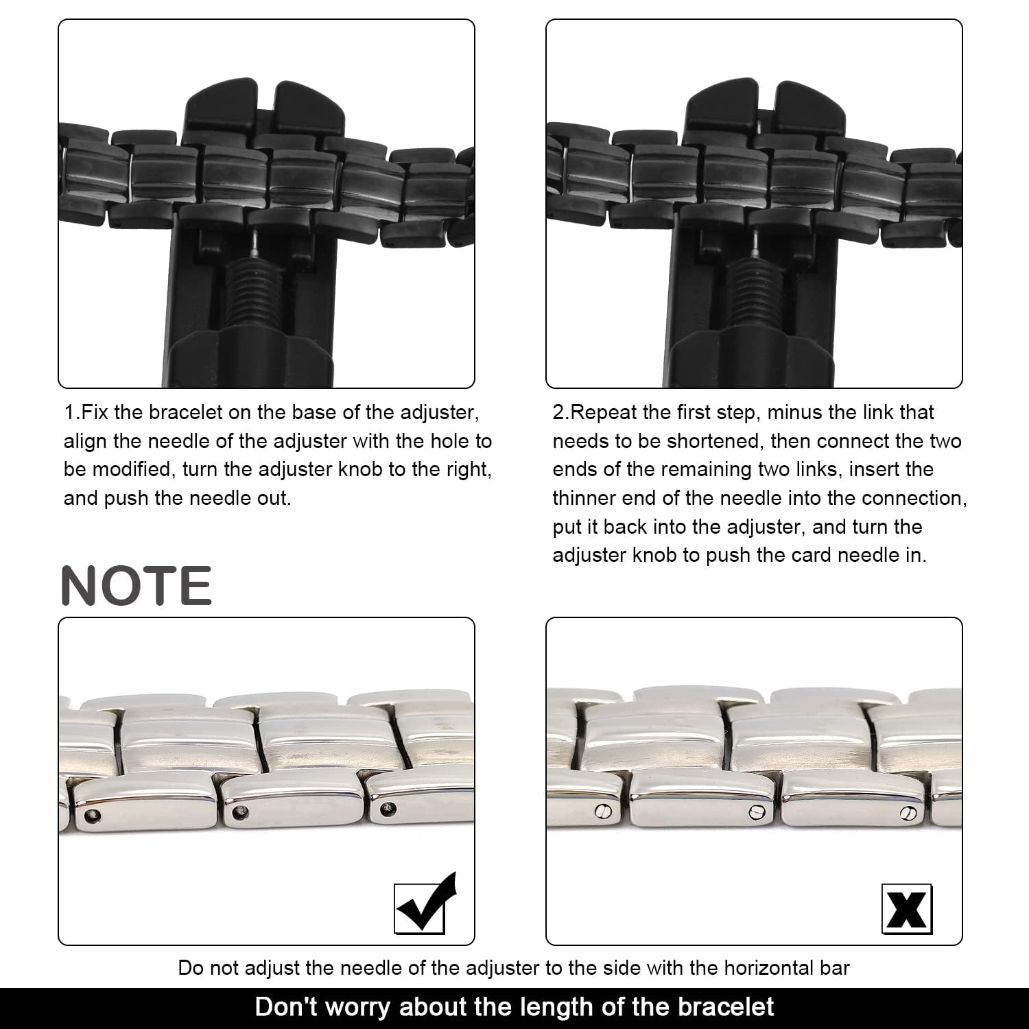 Jeroot length adjustment tool in use, achieving a perfect fit.
