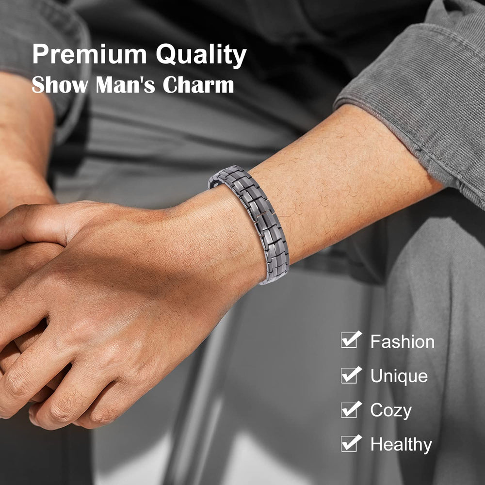 JEROOT pure titanium bracelet, skin-friendly and lightweight for daily wear.