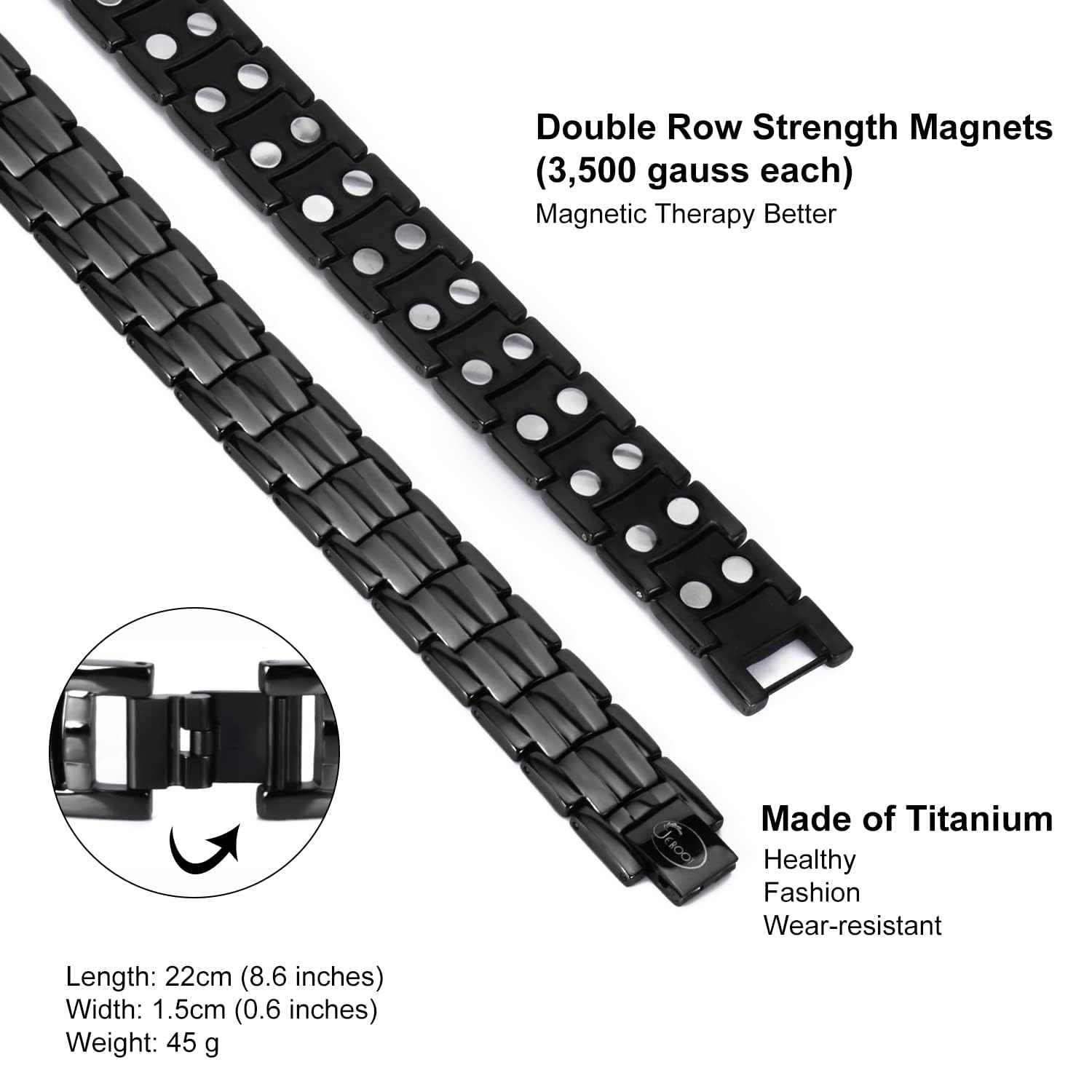 Jeroot pure titanium close-up, lightweight, skin-friendly material.