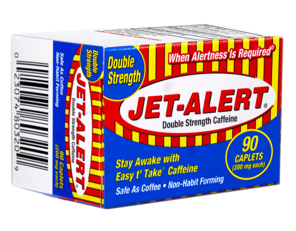 Jet-Alert caplets dispensed in hand for discreet use