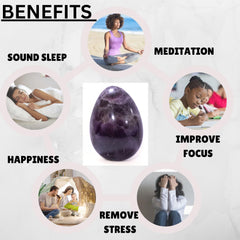 Jet International amethyst egg meditation practice with soothing purple glow