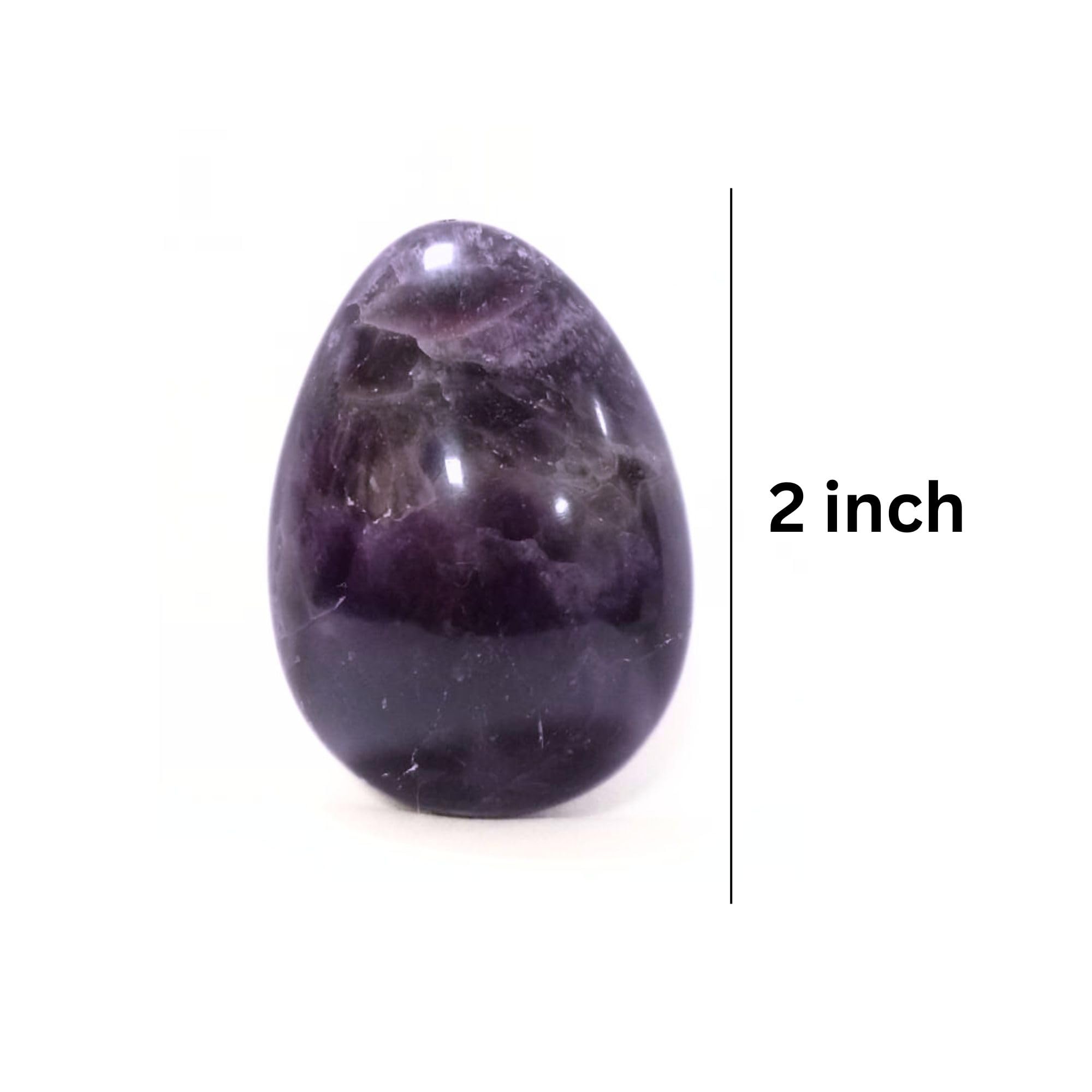 Jet International amethyst egg used for Reiki sessions and focused meditation