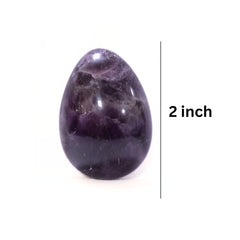 Jet International amethyst egg used for Reiki sessions and focused meditation