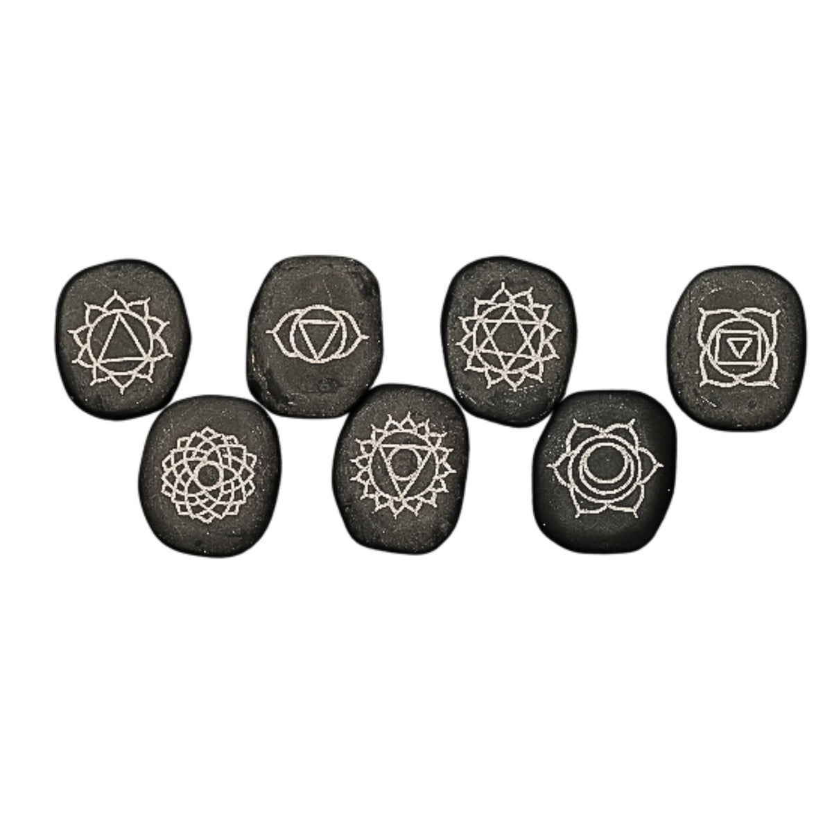 Jet International basalt stones close-up for calming massage sessions.