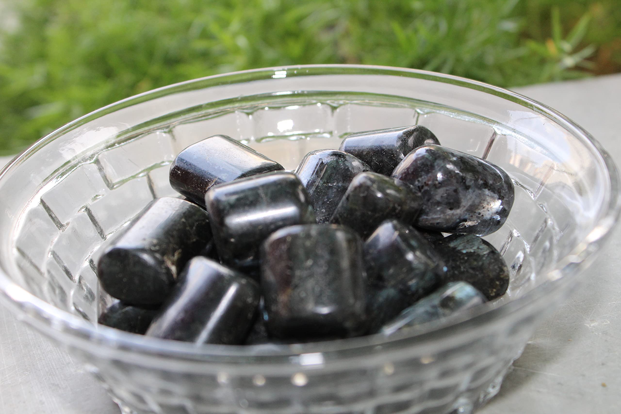 Jet International Energized Larvikite meditation stone for inner focus