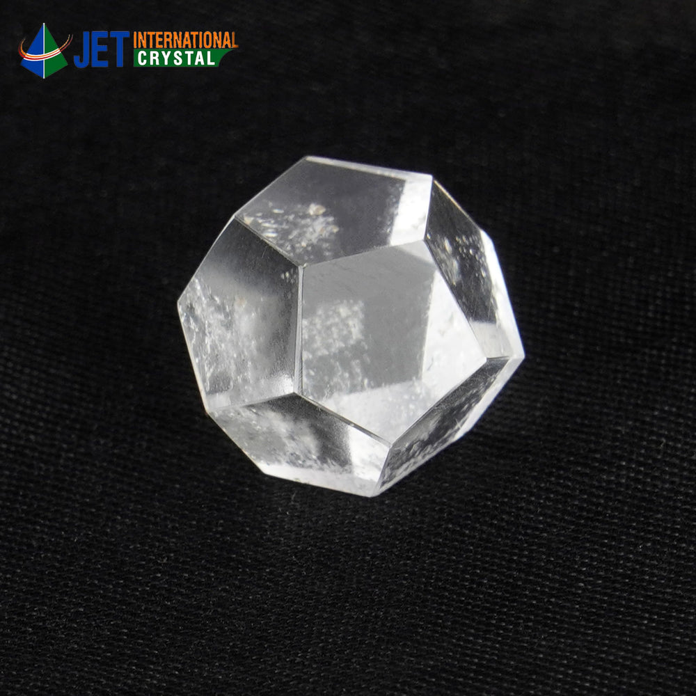 Jet International genuine crystal dodecahedron held during meditation to visualize intentions.