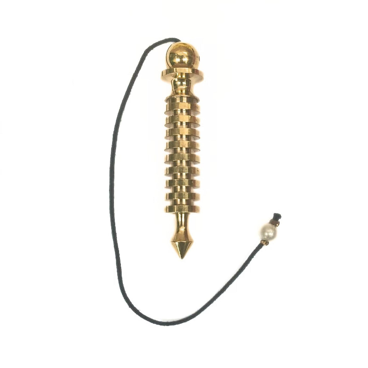 Jet International Jet 9 ISIS brass pendulum for precise dowsing and energy reading.