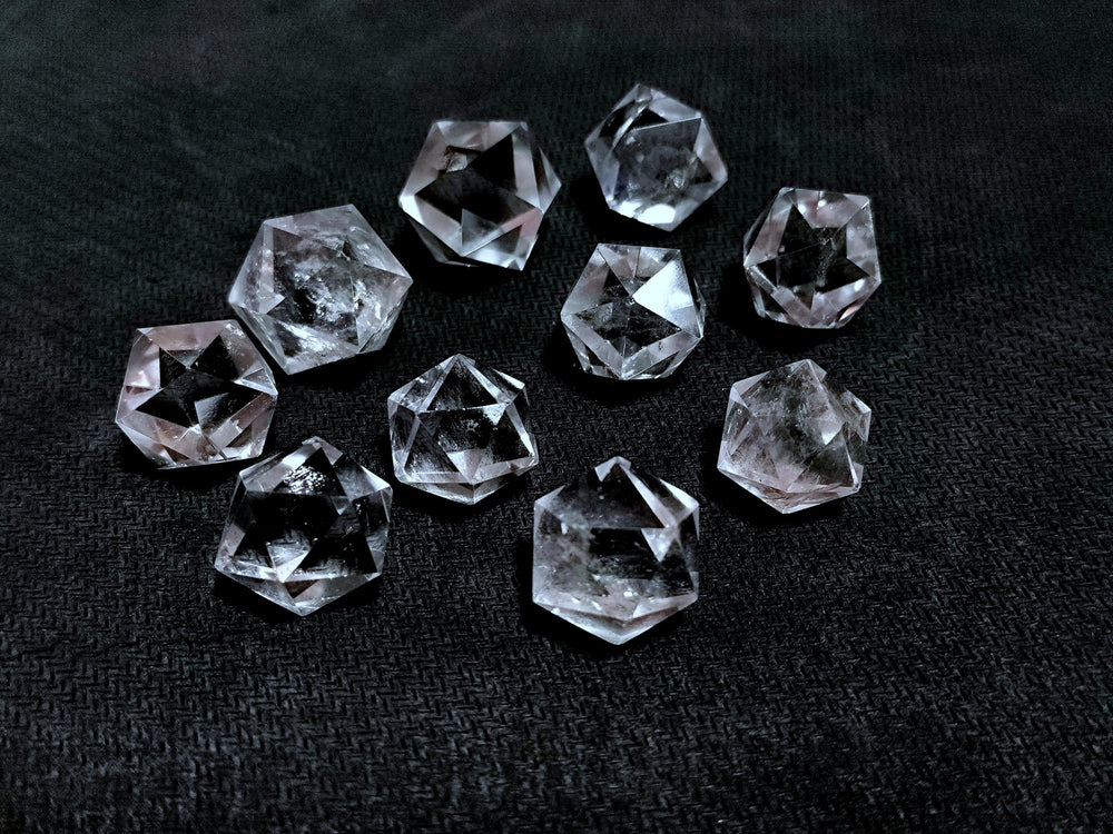 Jet International Brazilian quartz displays radiant clarity for meditation and chakra balancing.