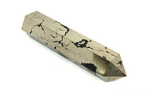 Jet International Pyrite Obelisk, top view, grounding during breathing practice.