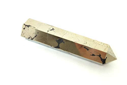 Jet International Pyrite Obelisk, weighty presence, desk companion for focus.