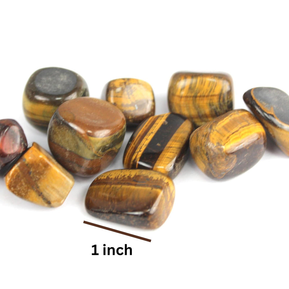 Jet International Tiger Eye Stones closeup showing chatoyancy for meditation and focus.