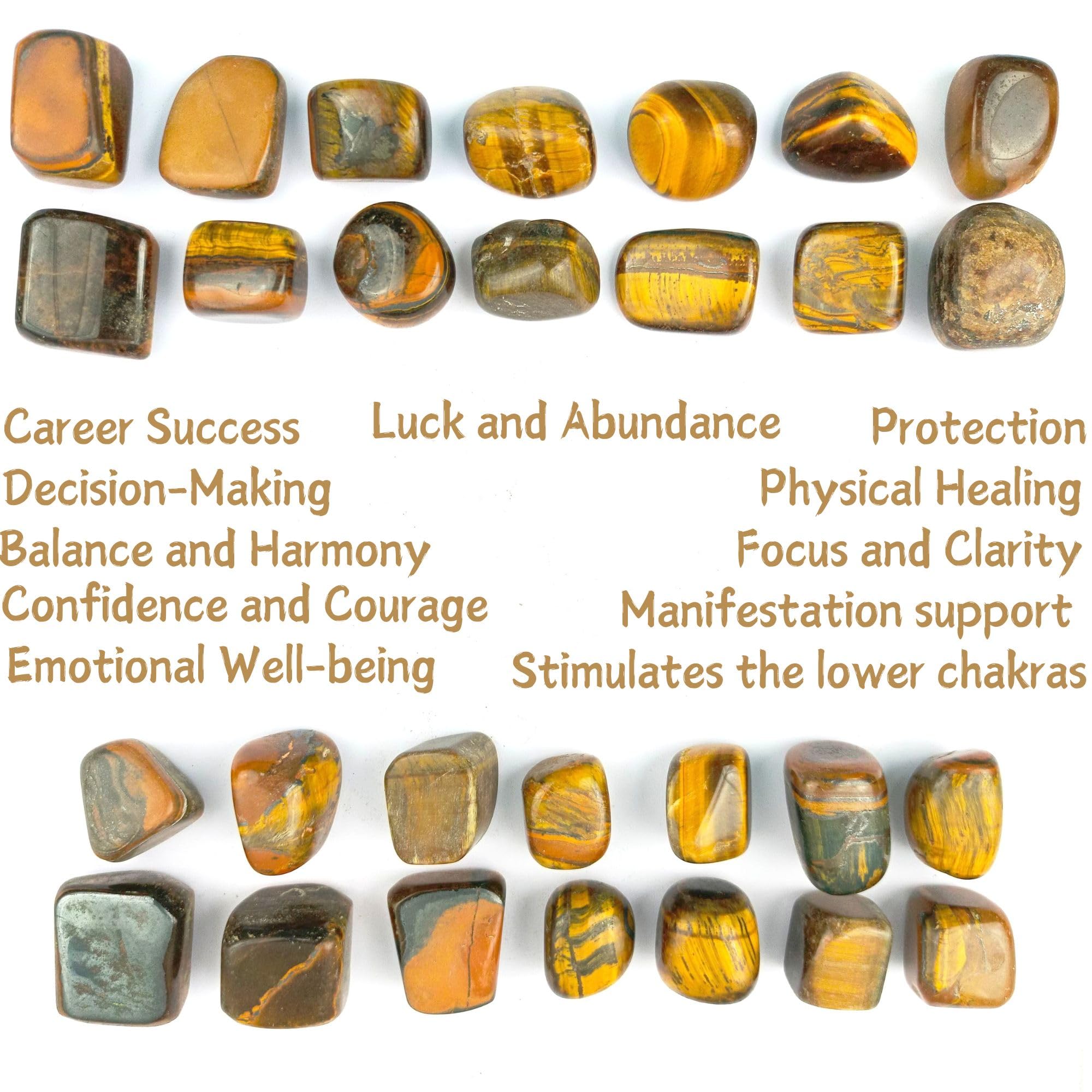 Jet International Tiger Eye Stones on display exemplify natural beauty and decor appeal.