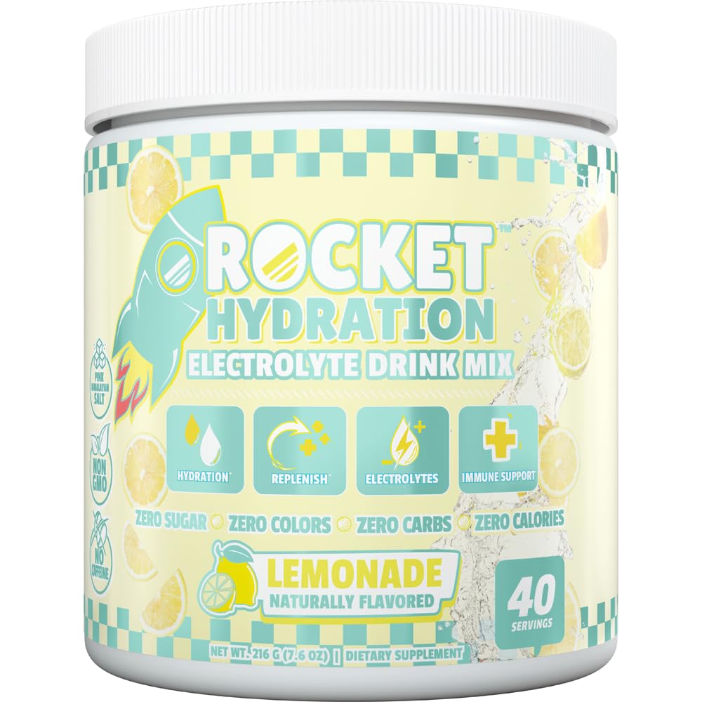 Jet Social Rocket Hydration lemonade bottle pour boosts on-the-go hydration
