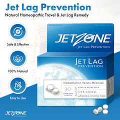 JetZone Jet Lag Remedy carry-on packaging ready for flights