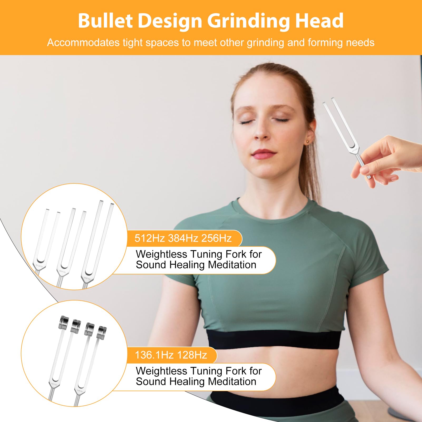 JFRHUDS 512Hz tuning fork for heightened awareness and focus.
