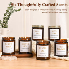 JGXLQ cleansing-sage candle adds herbal depth to meditation and calm spaces