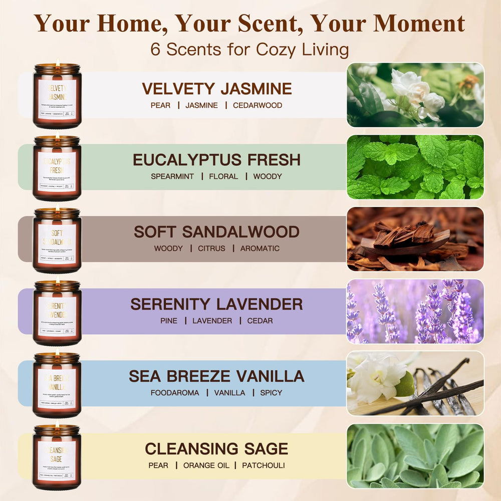 JGXLQ sea-breeze-vanilla candle freshens spaces with a coastal vanilla aroma