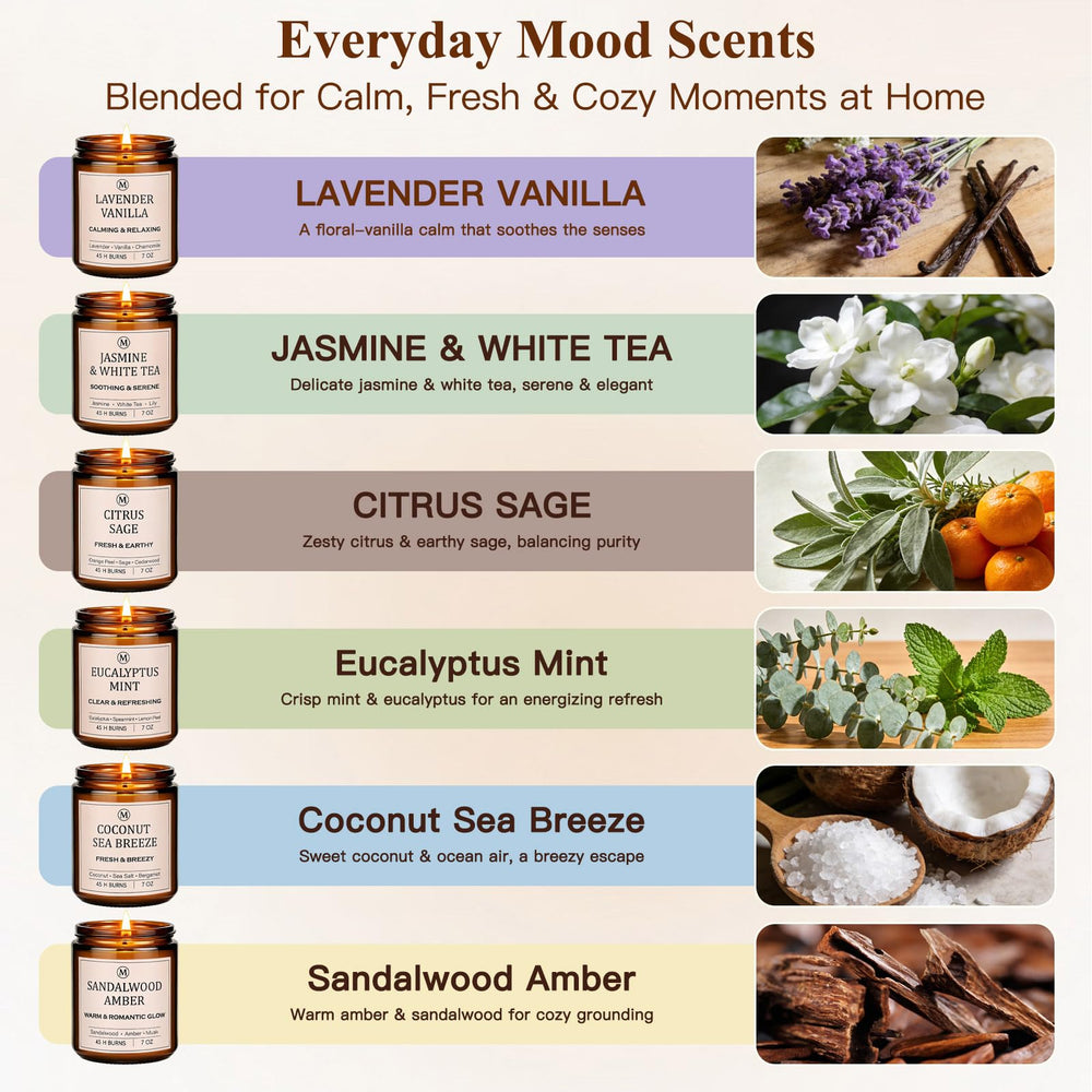 JGXLQ Eucalyptus Mint candle refreshes space with soothing notes