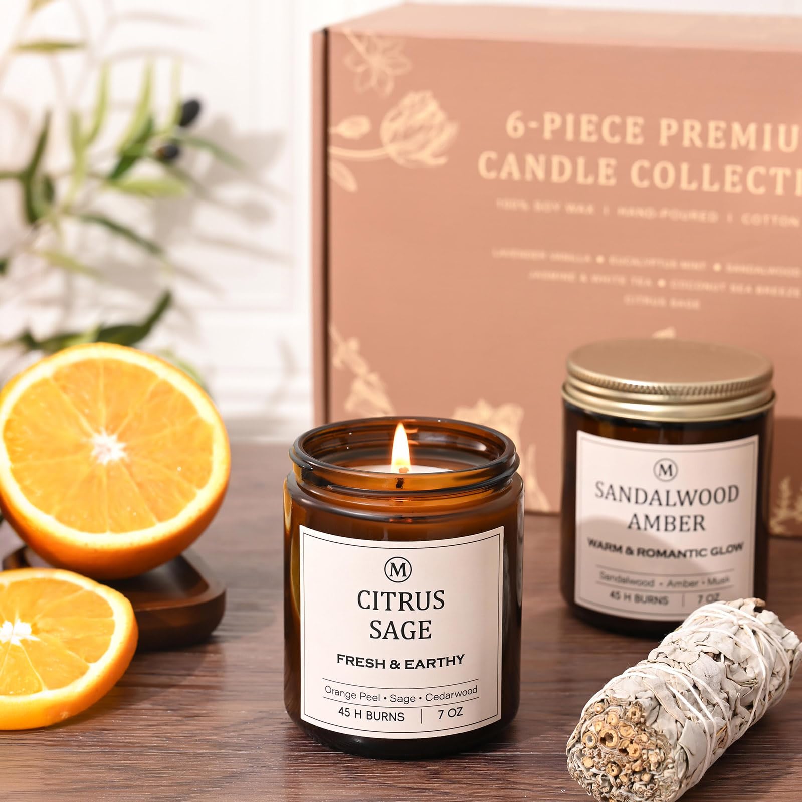 JGXLQ Jasmine and White Tea candle offers delicate florals for calm mornings