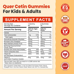 Kids' quercetin bromelain gummies chew designed for everyday use