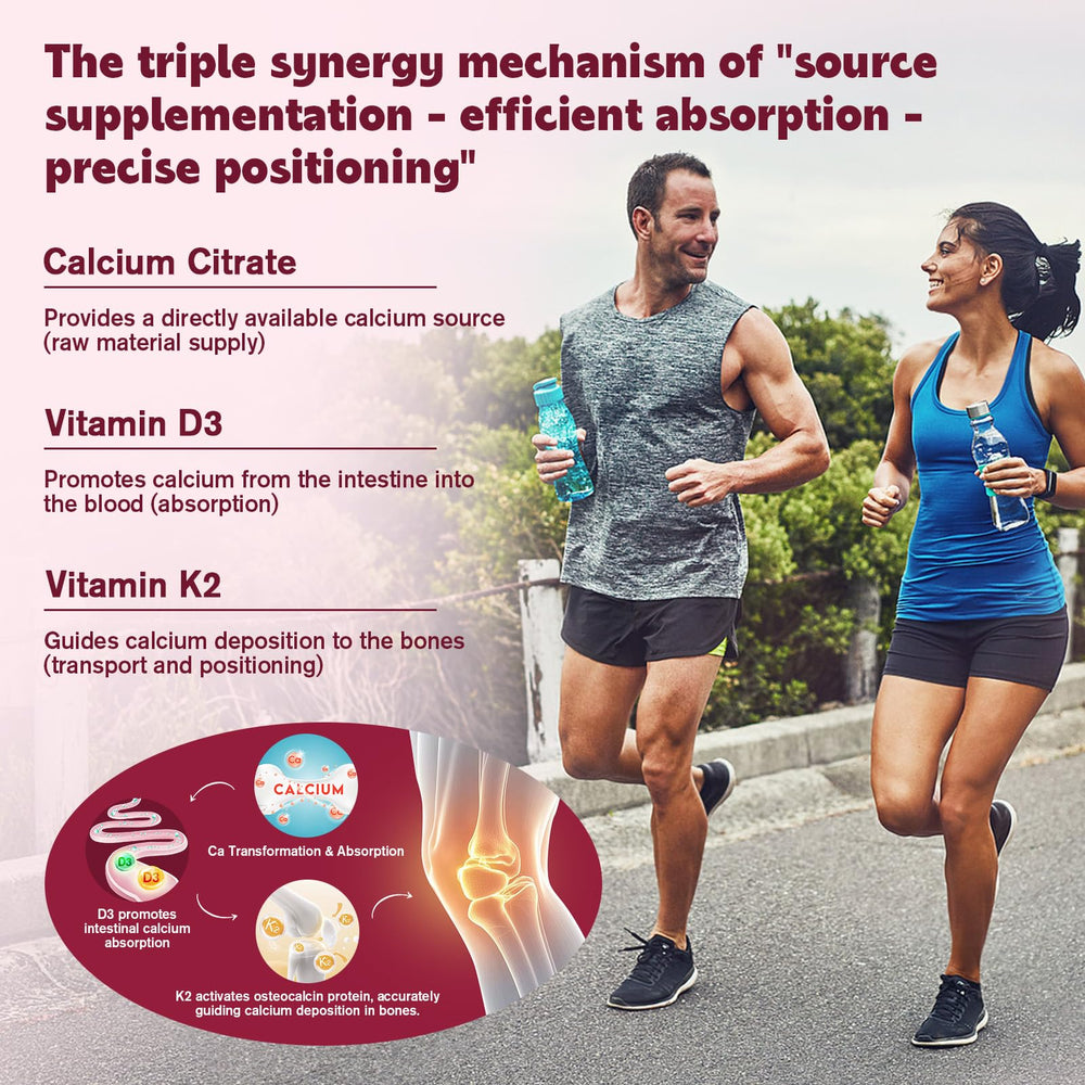 JIANKYTZ Vitamin D3 and K2 support calcium use for bones.