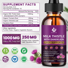 Dropper releasing precise daily dose of JIANKYTZ Milk Thistle Drops.