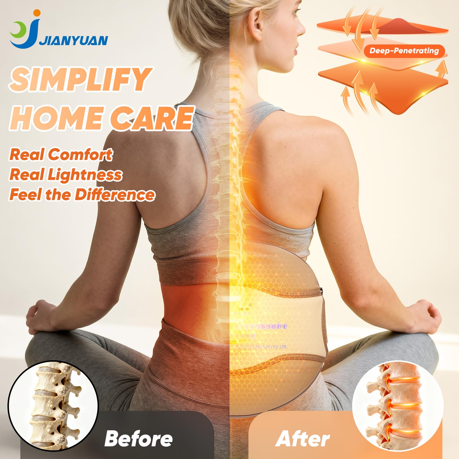JIANYUAN TCM wrap fabric closeup shows skin-friendly, durable material for daily use.