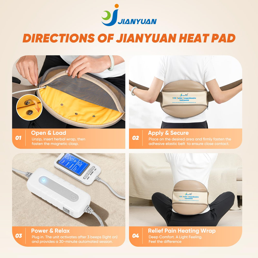 JIANYUAN TCM wrap US plug compatibility enables easy use at home or office.