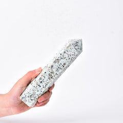 JIC Gem Balmatin crystal point enhances apex energy during rituals and space cleansing.