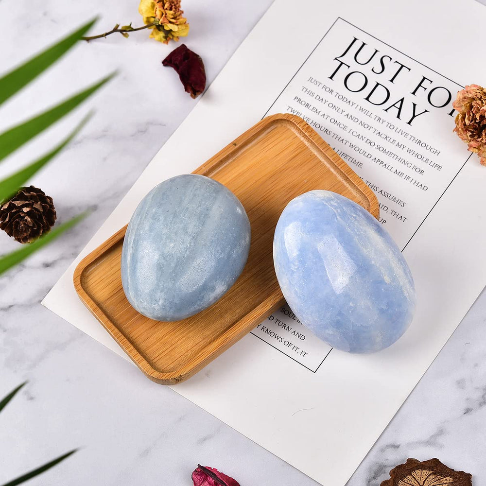 JIC Gem irregular palm stone used during breathing exercises.