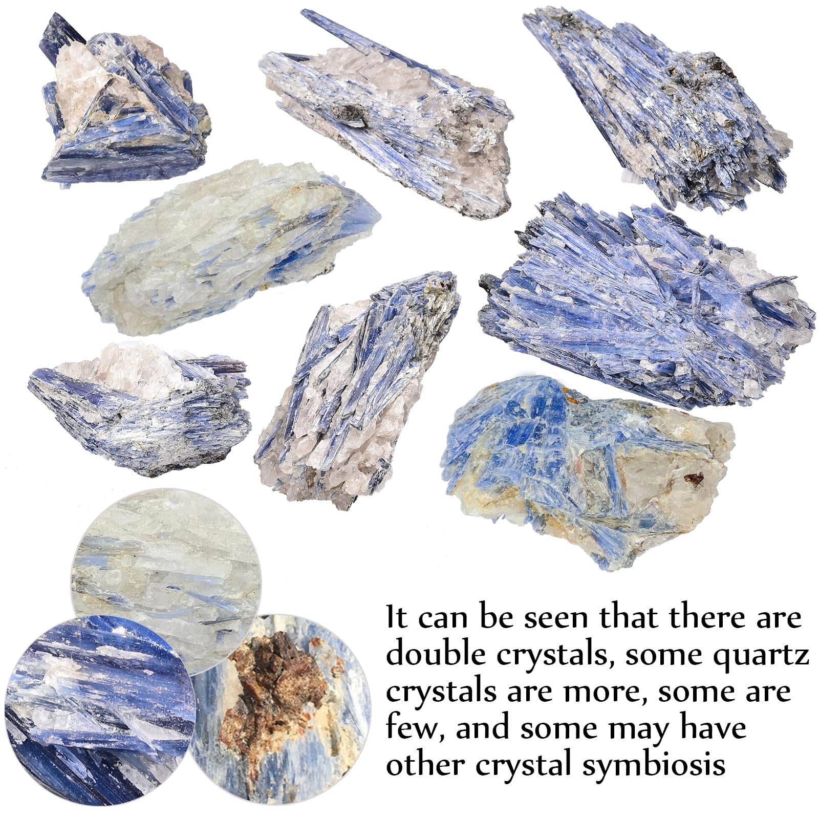 JIC Gem blue kyanite rough crystal supports clear communication